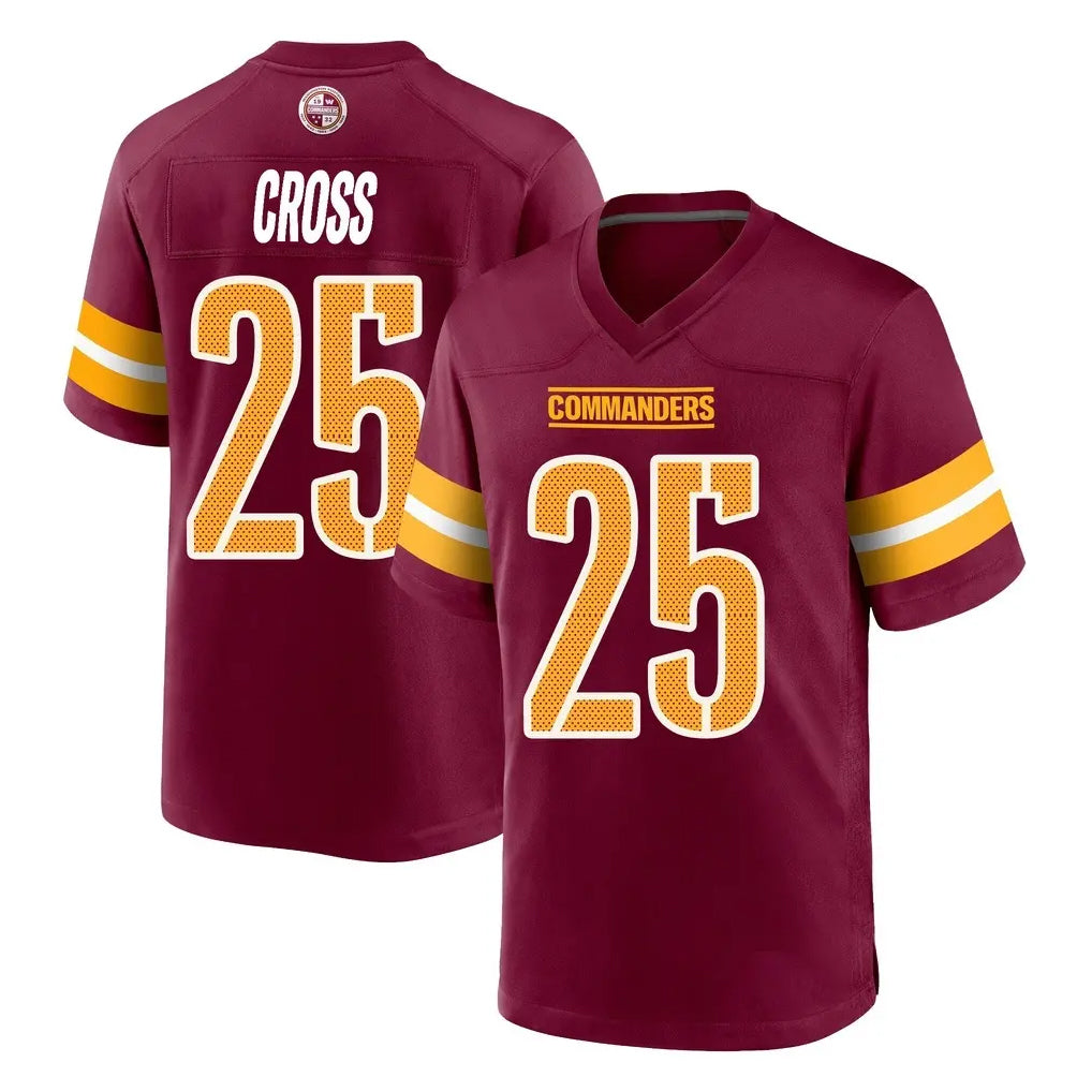 Fenge W.Commanders #25 Nick Cross Player Burgundy Home Game Stitched Jerseys