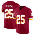 Fenge W.Commanders #25 Nick Cross Player Burgundy Limited Team Vapor F.U.S.E. Home Game Stitched Jerseys