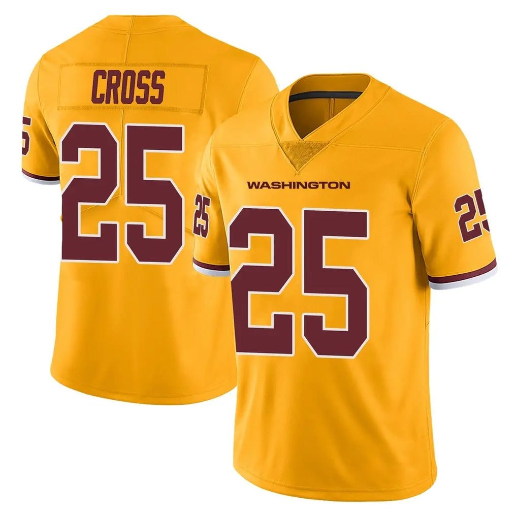 Fenge W.Commanders #25 Nick Cross Player Gold Limited Color Rush Home Game Stitched Jerseys