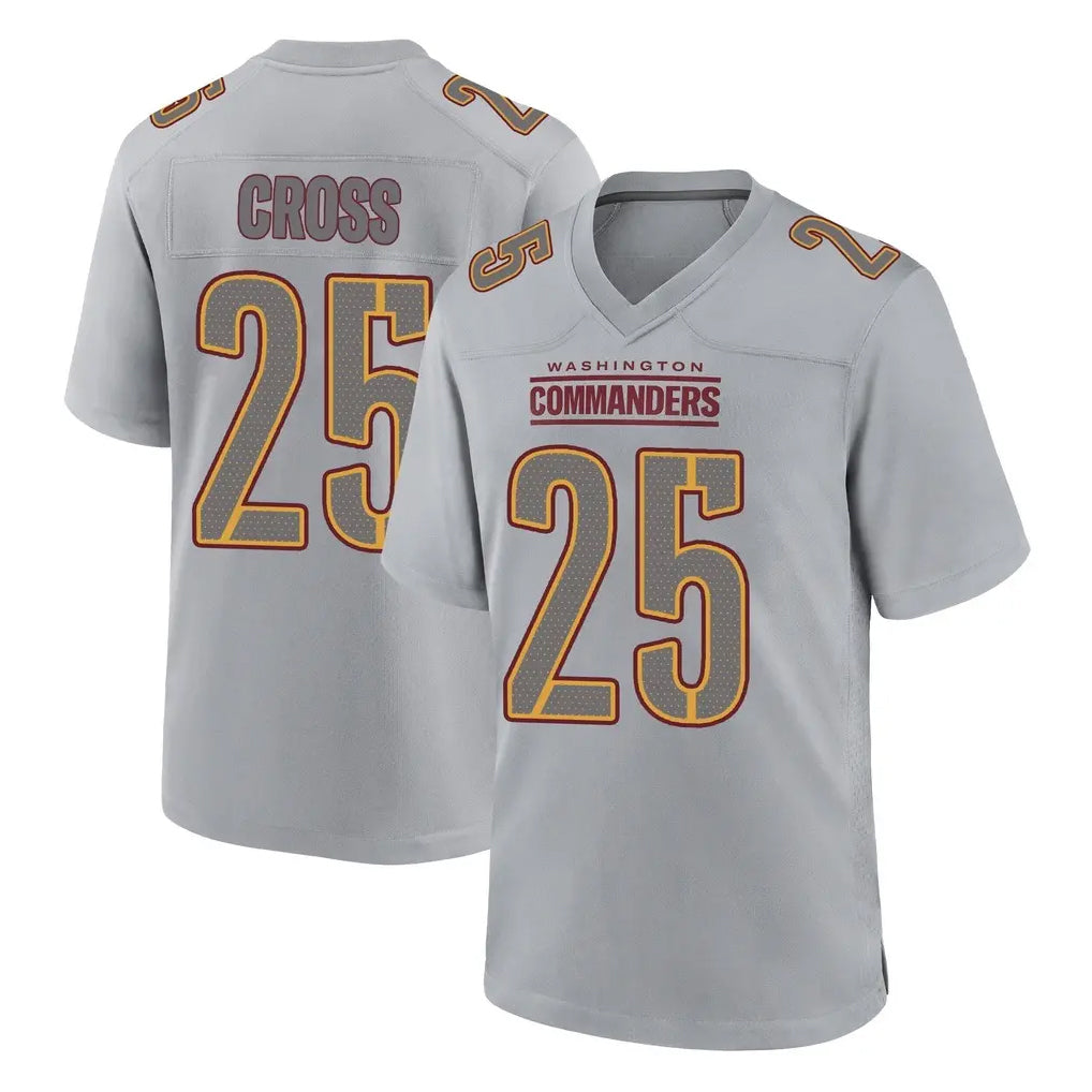 Fenge W.Commanders #25 Nick Cross Player Gray Atmosphere Fashion Home Game Stitched Jerseys