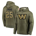 Fenge W.Commanders #25 Nick Cross Player Olive Salute to Service Pullover Hoodie Limited Home Game Stitched Jerseys
