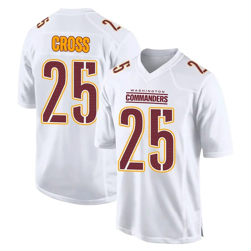 Fenge W.Commanders #25 Nick Cross Player White Tundra Fashion Home Game Stitched Jerseys