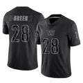 Fenge W.Commanders #28 Darrell Green Player Black RFLCTV Limited Stitched Jerseys
