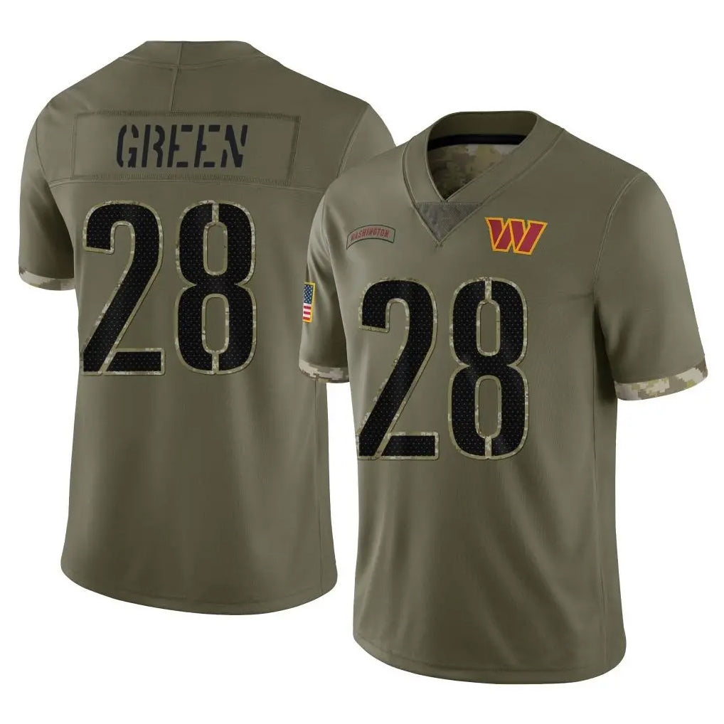 Fenge W.Commanders #28 Darrell Green Player  Salute To Service Olive Limited Stitched Jerseys