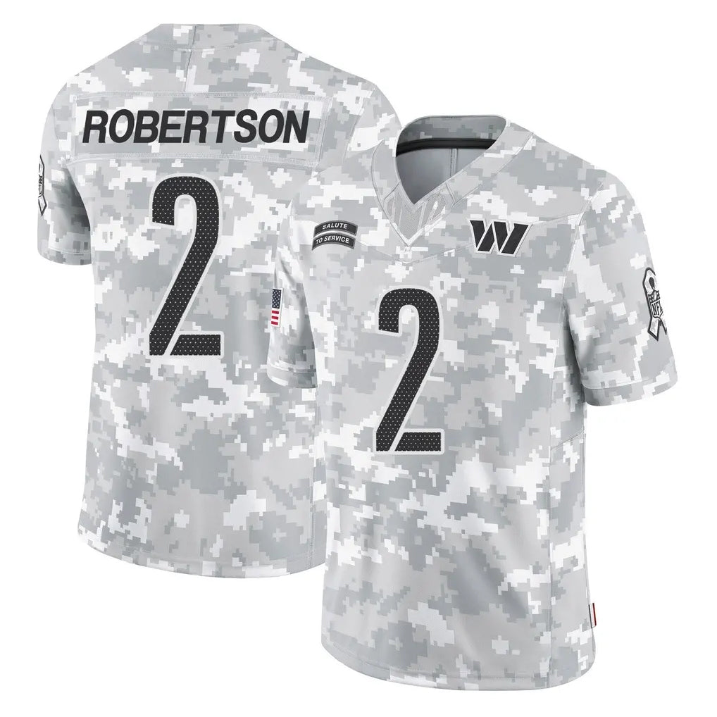 Fenge W.Commanders #2 Amik Robertson Player Arctic Camo Limited Salute To Service Home Game Stitched Jerseys