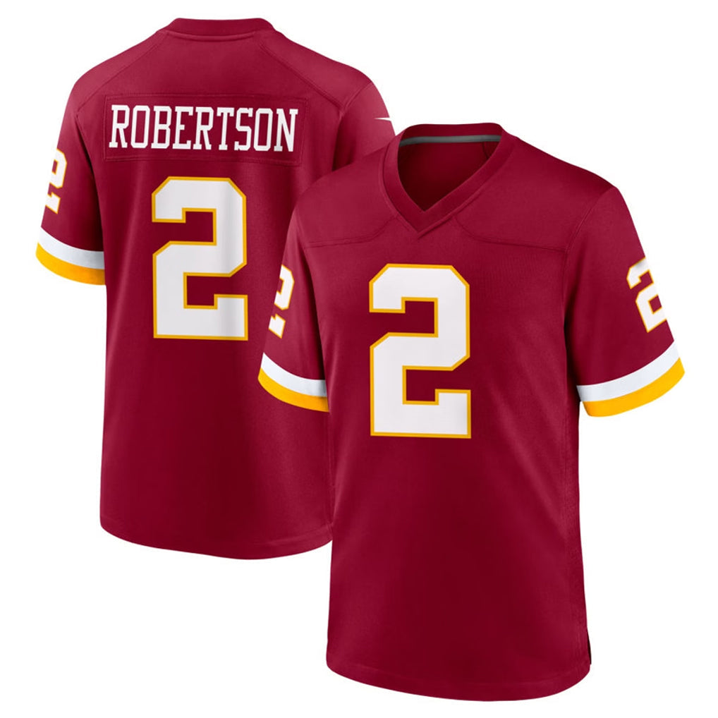 Fenge W.Commanders #2 Amik Robertson Player Burgundy Game Home Stitched Jerseys