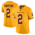 Fenge W.Commanders #2 Amik Robertson Player Gold Limited Color Rush Home Game Stitched Jerseys