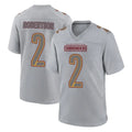 Fenge W.Commanders #2 Amik Robertson Player Gray Atmosphere Fashion Home Game Stitched Jerseys