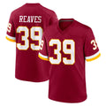 Fenge W.Commanders #39 Jeremy Reaves Player Burgundy Game Home Stitched Jerseys