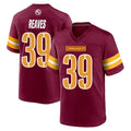 Fenge W.Commanders #39 Jeremy Reaves Player Burgundy Home Game Stitched Jerseys