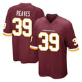 Fenge W.Commanders #39 Jeremy Reaves Player Burgundy Team Color Home Game Stitched Jerseys