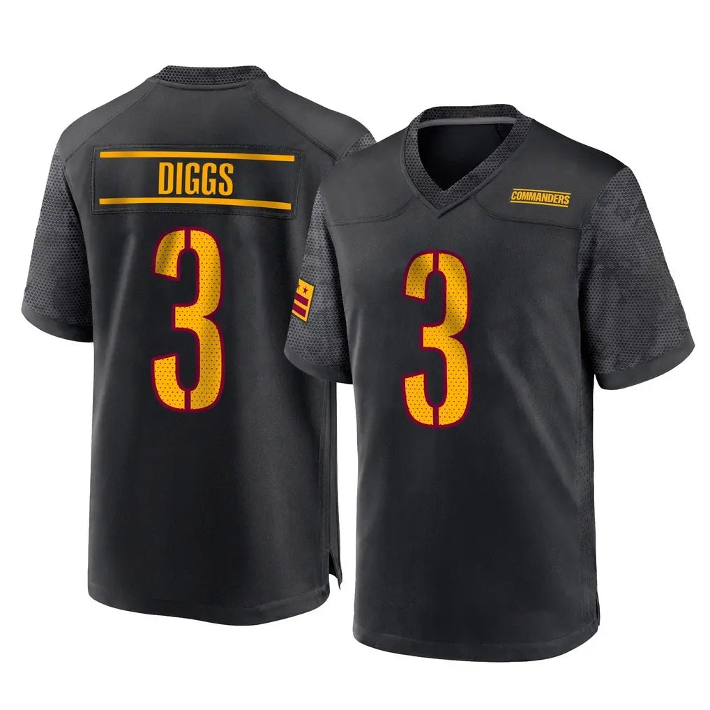 Fenge W.Commanders #3 Stefon Diggs Player Black Home Game Stitched Jerseys