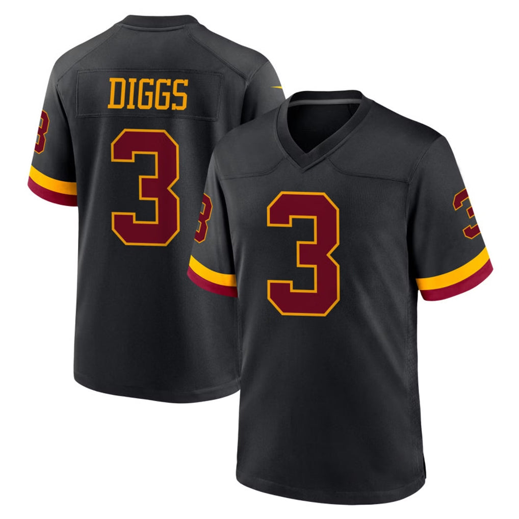 Fenge W.Commanders #3 Stefon Diggs Player Black Limited Home Game Stitched Jerseys