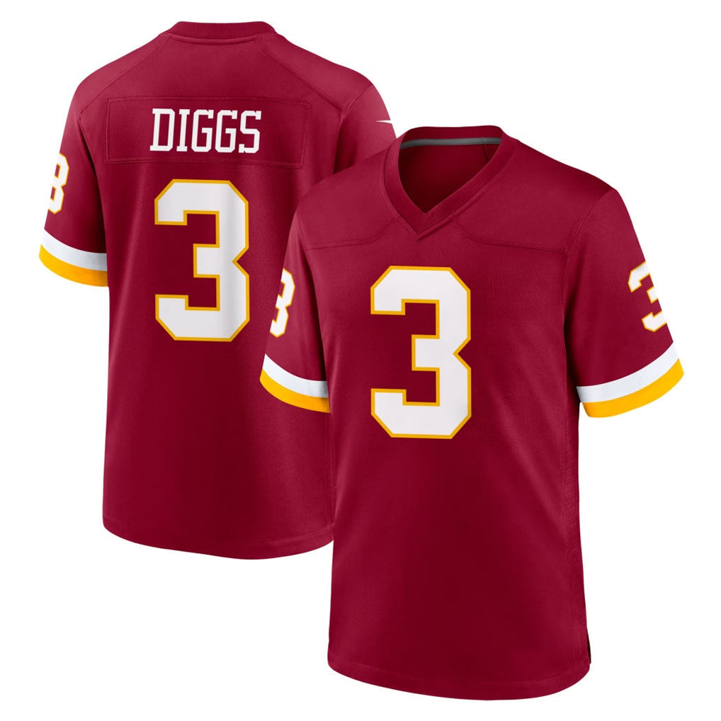 Fenge W.Commanders #3 Stefon Diggs Player Burgundy Game Home Stitched Jerseys