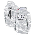 Fenge W.Commanders #4 Frankie Luvu Player Arctic Camo Salute to Service Hoodies Stitched Jerseys