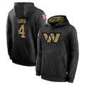 Fenge W.Commanders #4 Frankie Luvu Player Black Salute to Service Hoodies Stitched Jerseys