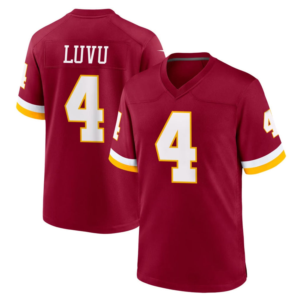 Fenge W.Commanders #4 Frankie Luvu Player Burgundy Game Home Stitched Jerseys