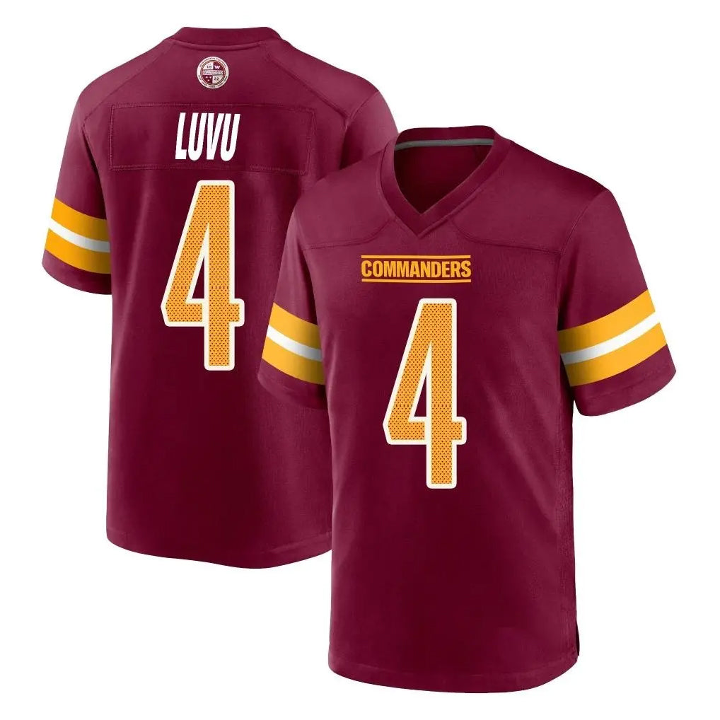 Fenge W.Commanders #4 Frankie Luvu Player Burgundy Home Game Stitched Jerseys