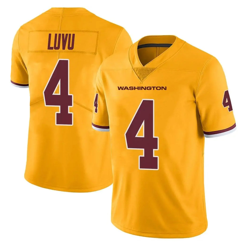 Fenge W.Commanders #4 Frankie Luvu Player Gold Vapor Limited Stitched Jerseys