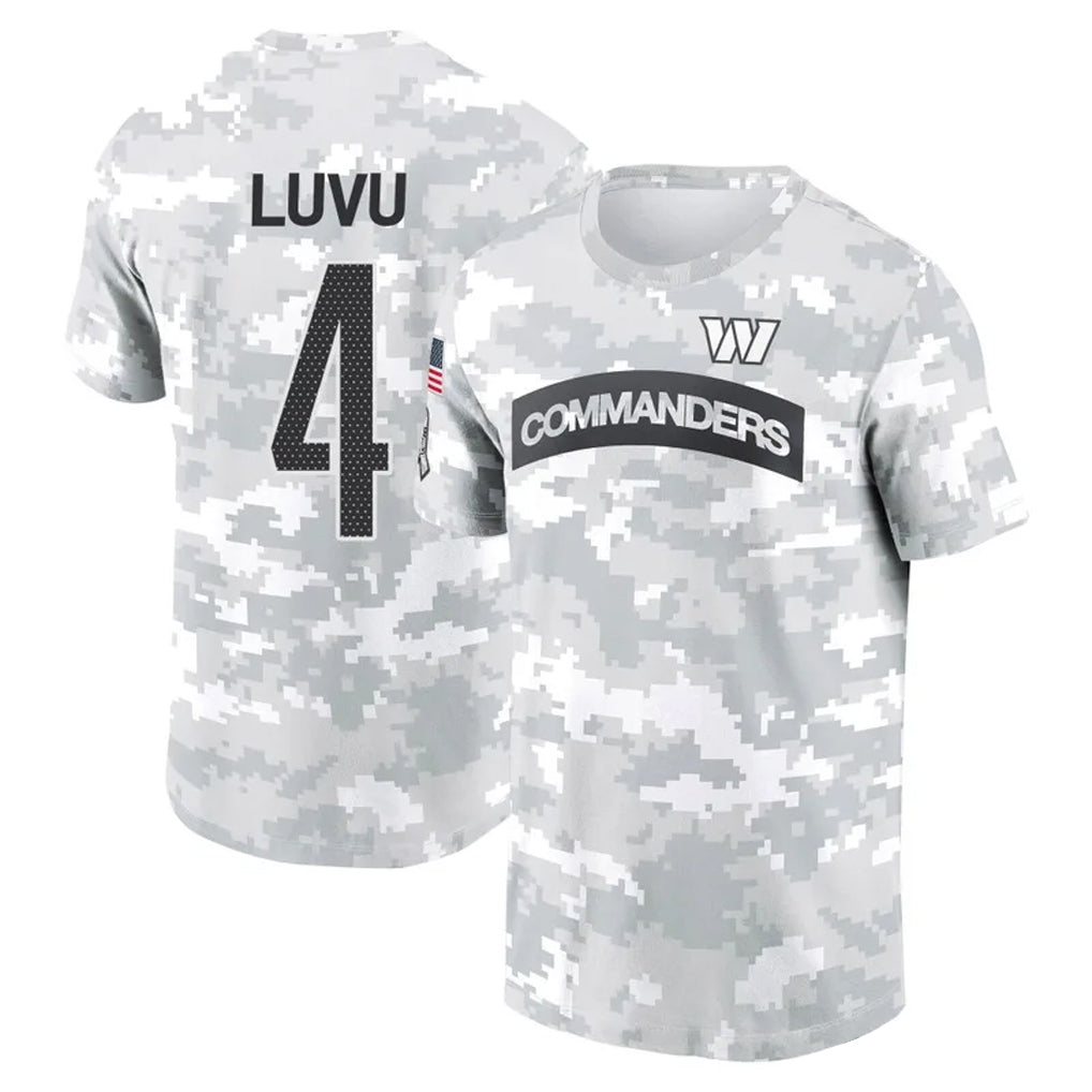 Fenge W.Commanders #4 Frankie Luvu Player Salute to Service Hoodies T-Shirts Football Jerseys