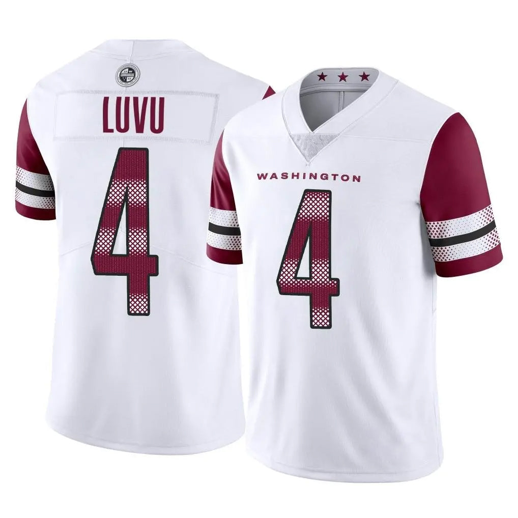 Fenge W.Commanders #4 Frankie Luvu Player White Limited Vapor Home Game Stitched Jerseys