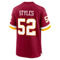 Fenge W.Commanders #52 Sonny Styles Burgundy 2026 Draft First Round Pick No. 7 Team Game Stitched Jerseys