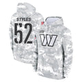 Fenge W.Commanders #52 Sonny Styles Player Arctic Camo Limited Salute to Service Pullover Hoodies Game Stitched Jerseys
