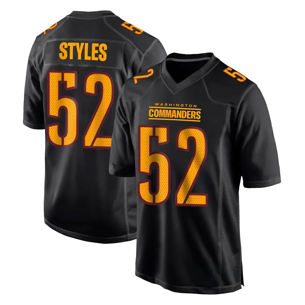 Fenge W.Commanders #52 Sonny Styles Player Black Carbon Fashion Home Game Stitched Jerseys