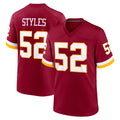 Fenge W.Commanders #52 Sonny Styles Player Burgundy Game Home Stitched Jerseys
