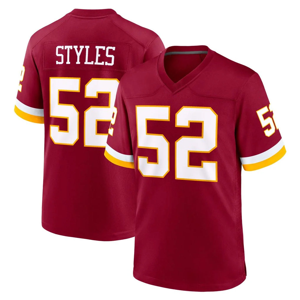 Fenge W.Commanders #52 Sonny Styles Player Burgundy Game Home Stitched Jerseys
