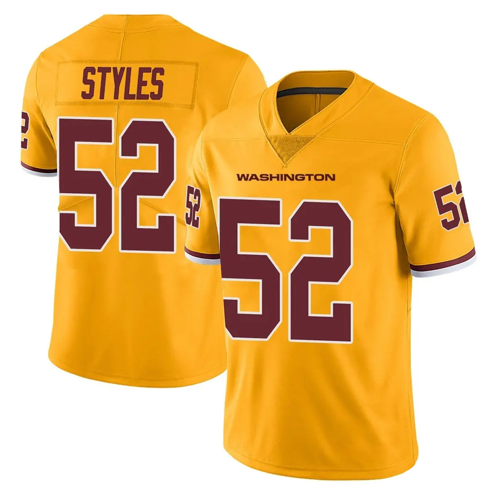 Fenge W.Commanders #52 Sonny Styles Player Gold Limited Color Rush Home Game Stitched Jerseys
