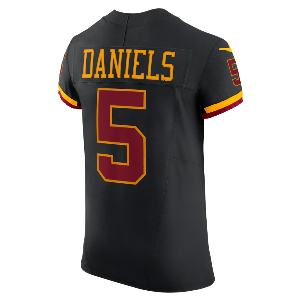 Fenge W.Commanders #5 Jayden Daniels Black Alternate Vapor F.U.S.E. Elite Stitched Jerseys