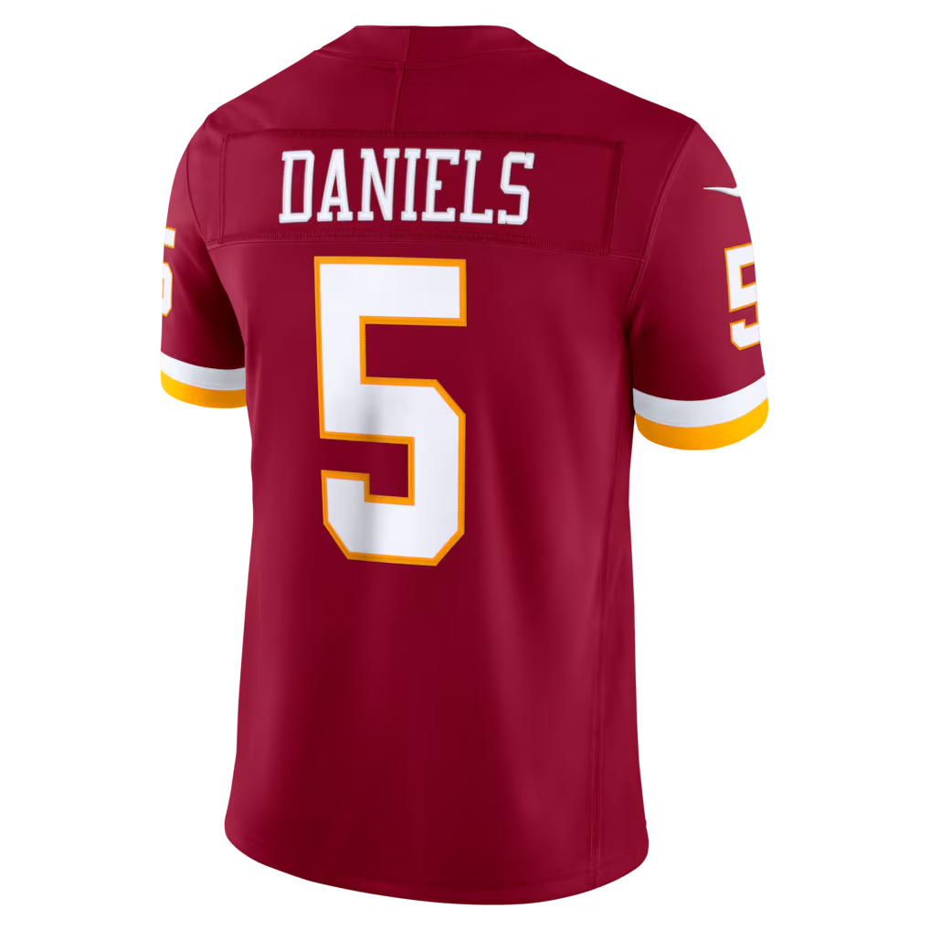 Fenge W.Commanders #5 Jayden Daniels Burgundy Team Vapor F.U.S.E. Stitched Limited Jerseys