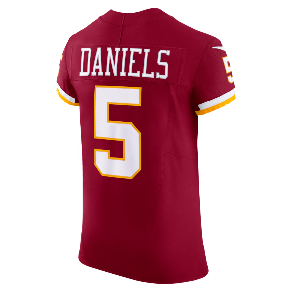 Fenge W.Commanders #5 Jayden Daniels Burgundy Vapor F.U.S.E. Elite Stitched Jerseys