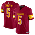 Fenge W.Commanders #5 Jayden Daniels Player Burgundy Vapor F.U.S.E. Limited Stitched Jerseys