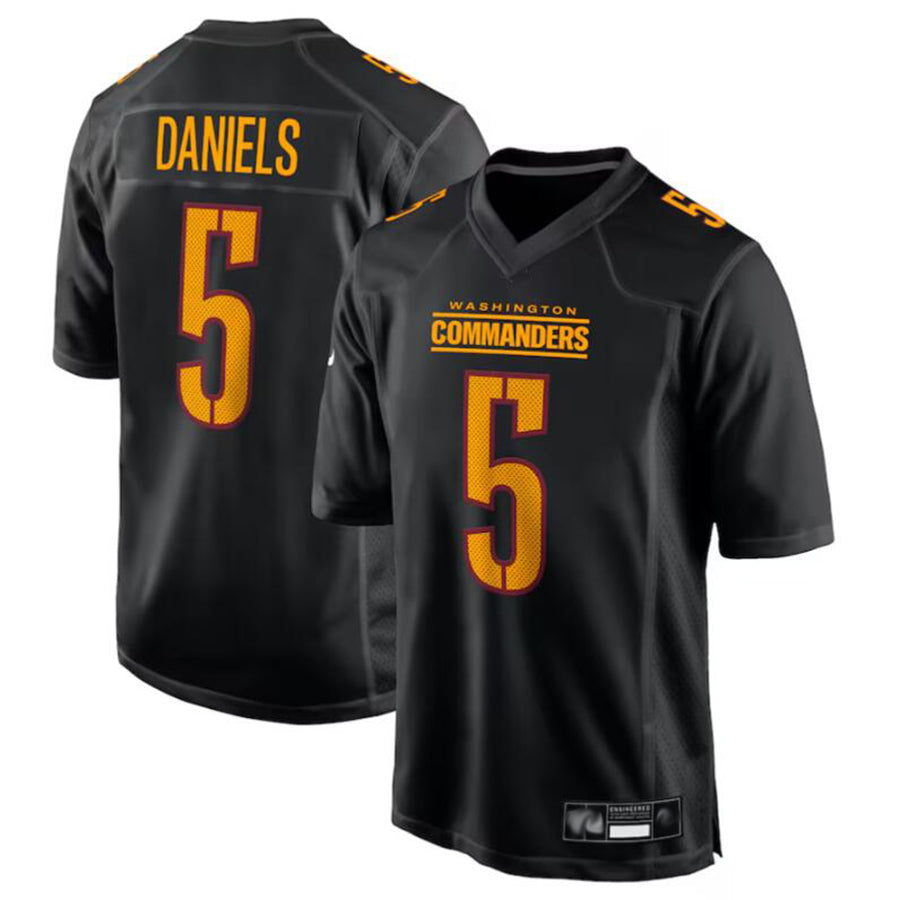 Fenge W.Commanders #5 Jayden Daniels Player Carbon Black Fashion Stitched Jerseys