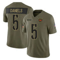 Fenge W.Commanders #5 Jayden Daniels Player Olive 2025 Salute To Service Limited Home Game Stitched Jerseys