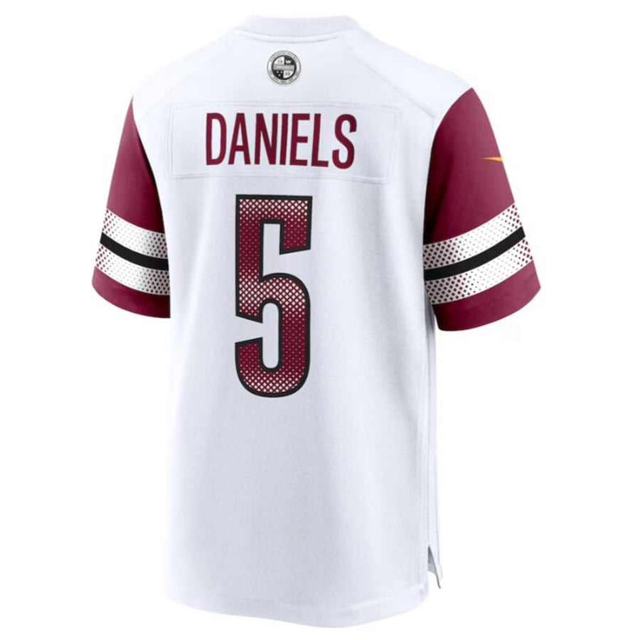 Fenge W.Commanders #5 Jayden Daniels White 2024 Draft First Round Pick Player Game Stitched Jersey