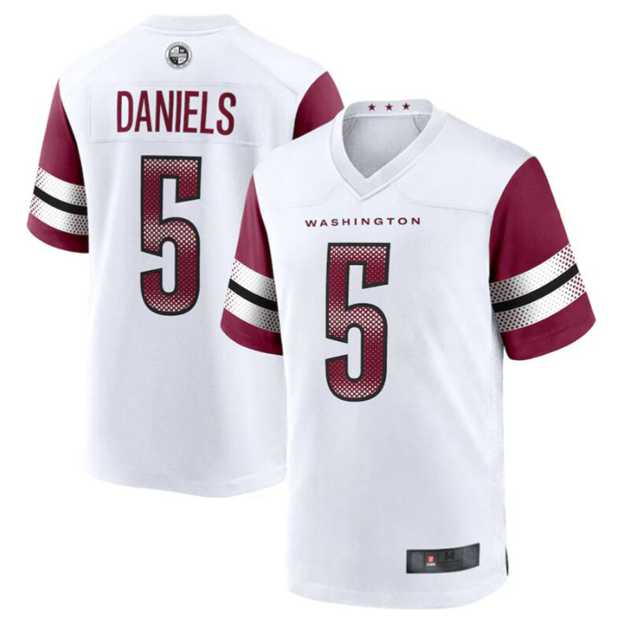 Fenge W.Commanders #5 Jayden Daniels White 2024 Draft First Round Pick Player Game Stitched Jerseys