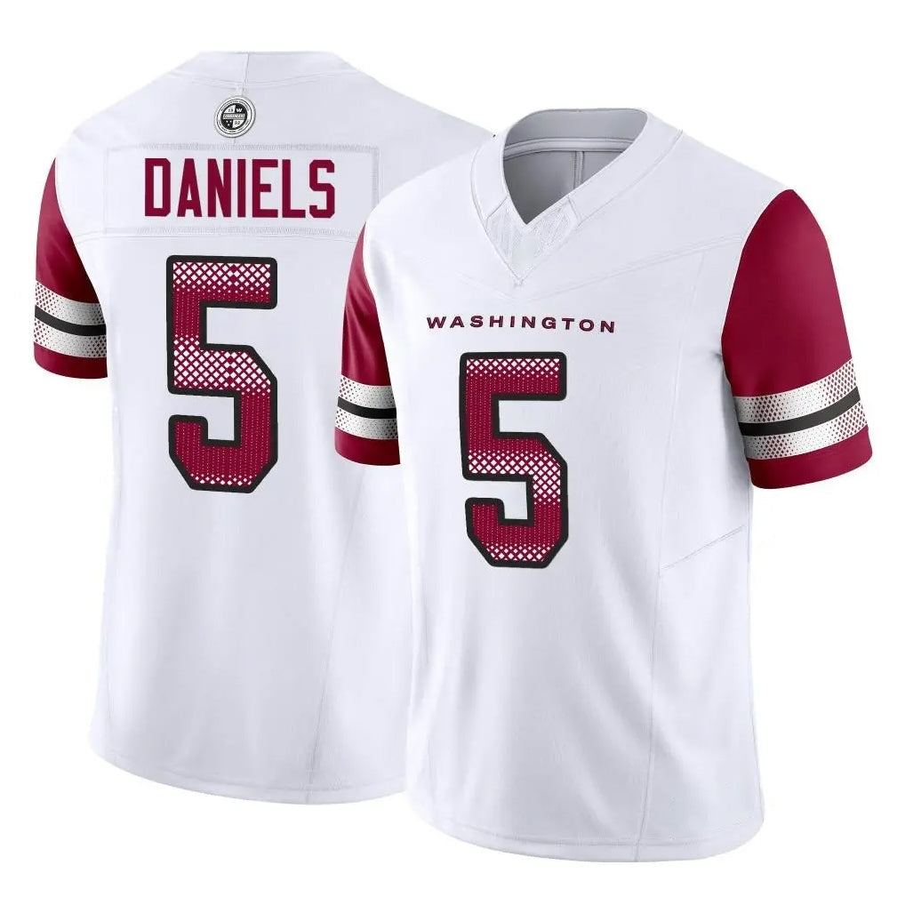 Fenge W.Commanders #5 Jayden Daniels White Vapor F.U.S.E. Limited Home Game Stitched Jerseys