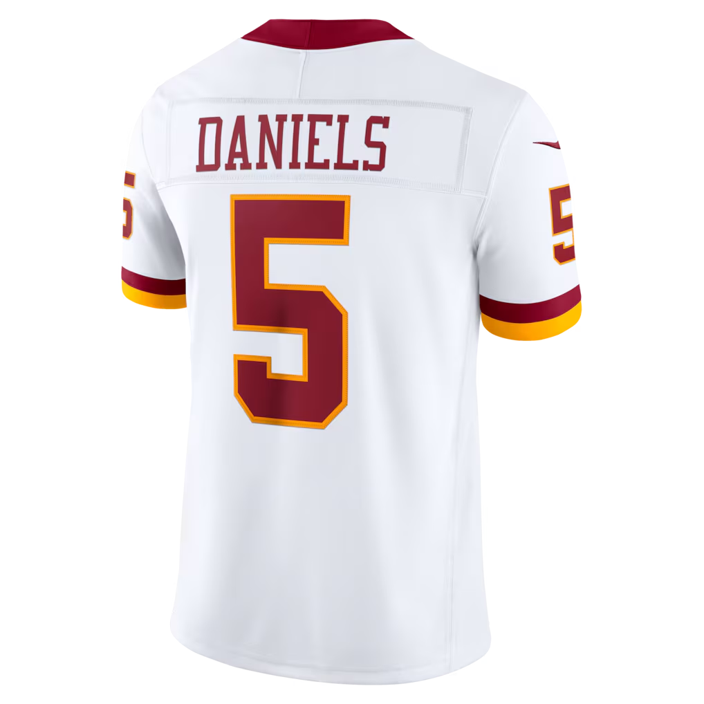 Fenge W.Commanders #5 Jayden Daniels White Vapor F.U.S.E. Stitched Limited Jerseys