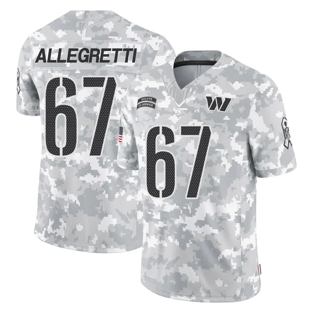 Fenge W.Commanders #67 Nick Allegretti Player Arctic Camo Limited Salute To Service Home Game Stitched Jerseys