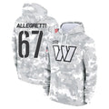 Fenge W.Commanders #67 Nick Allegretti Player Arctic Camo Limited Salute to Service Pullover Hoodies Game Stitched Jerseys