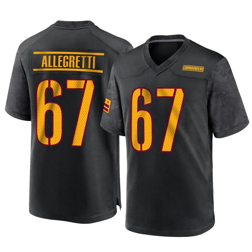 Fenge W.Commanders #67 Nick Allegretti Player Black Home Game Stitched Jerseys