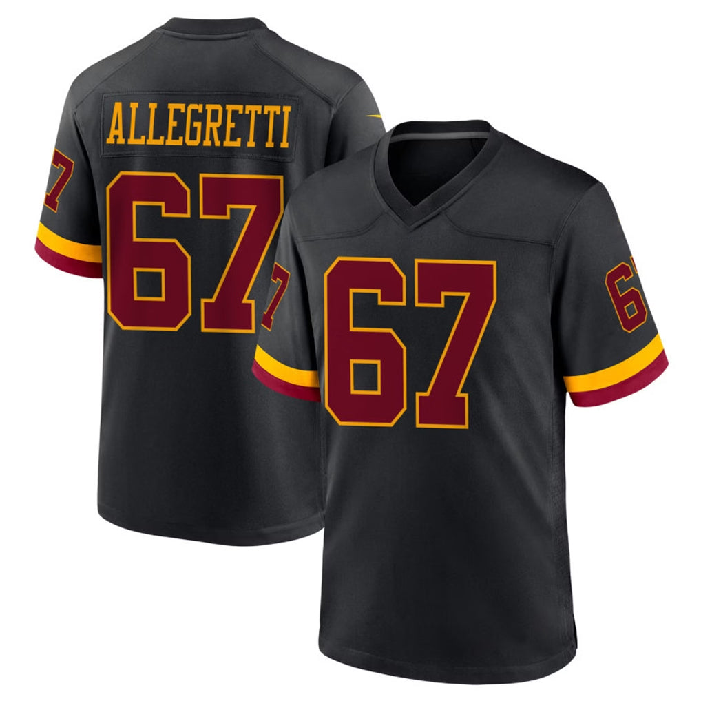 Fenge W.Commanders #67 Nick Allegretti Player Black Limited Home Game Stitched Jerseys