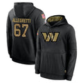 Fenge W.Commanders #67 Nick Allegretti Player Black Salute to Service Performance Pullover Hoodies Home Game Stitched Jerseys