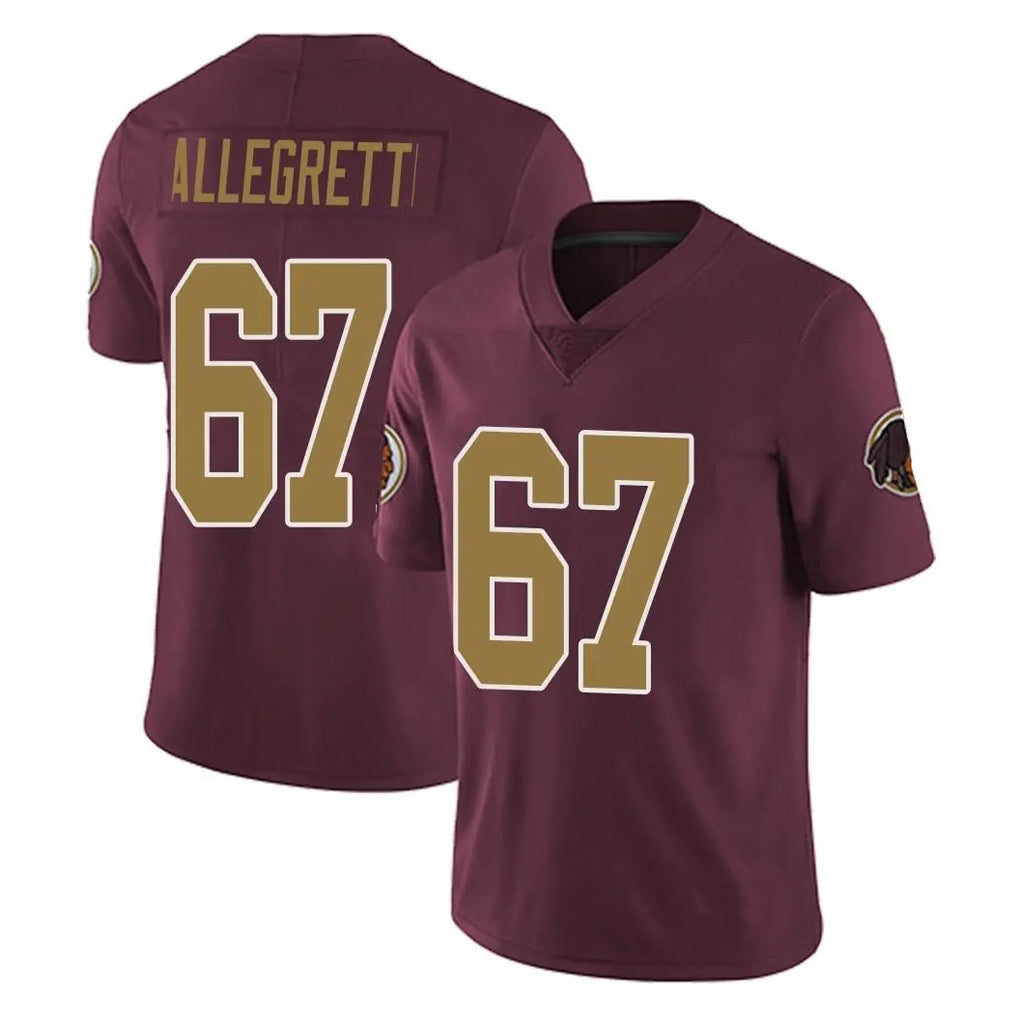 Fenge W.Commanders #67 Nick Allegretti Player Burgundy Alternate Vapor Untouchable Home Game Stitched Jerseys