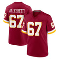 Fenge W.Commanders #67 Nick Allegretti Player Burgundy Game Home Stitched Jerseys