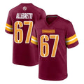 Fenge W.Commanders #67 Nick Allegretti Player Burgundy Home Game Stitched Jerseys