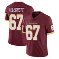 Fenge W.Commanders #67 Nick Allegretti Player Burgundy Limited Team Color Vapor Untouchable Home Game Stitched Jerseys